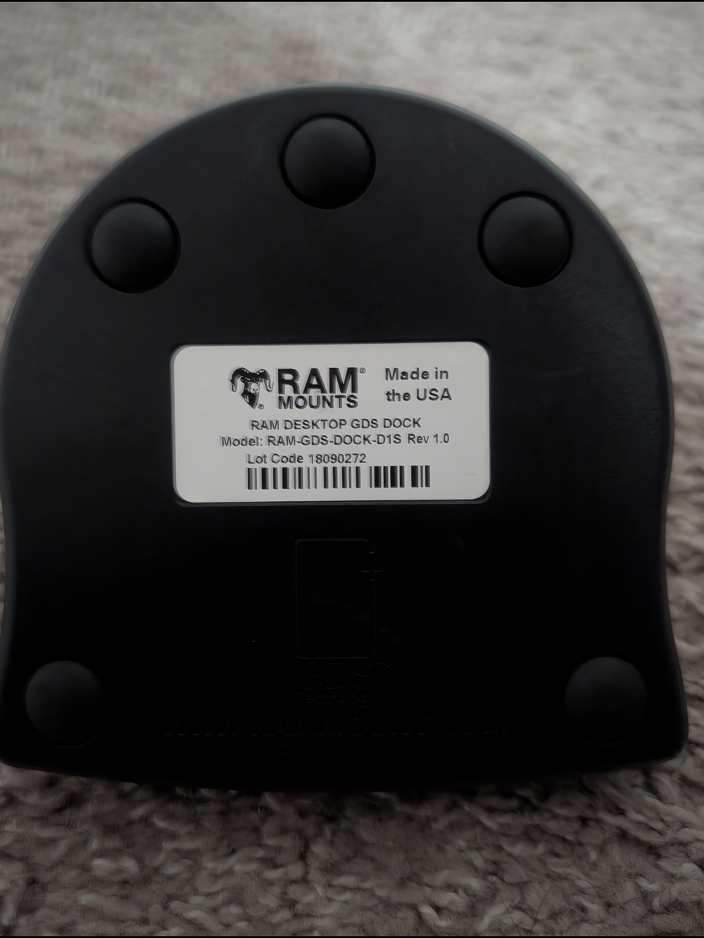 Black Desktop GDS Dock - Secure Mounting Base